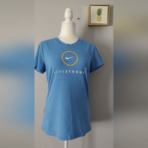 Nike Shirt atletic  large color Blue Cotton And Spandex  Excellent Condition